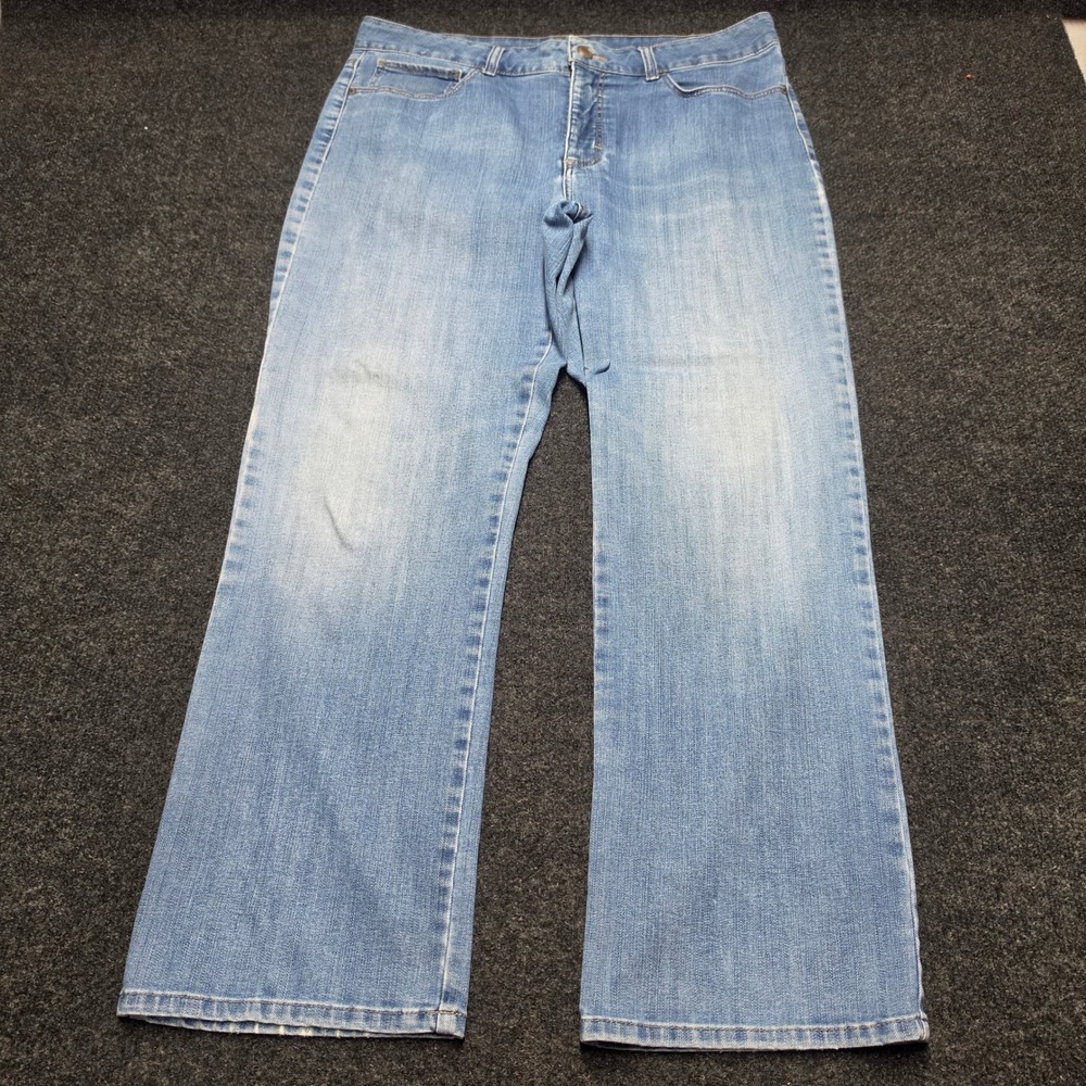 Lee Classic Fit Straight Leg Jeans Light Wash Denim Blue Womens 18.5x29.5